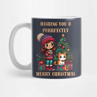 I Love Coffee Christmas And Cats, Cat And Coffee Mug